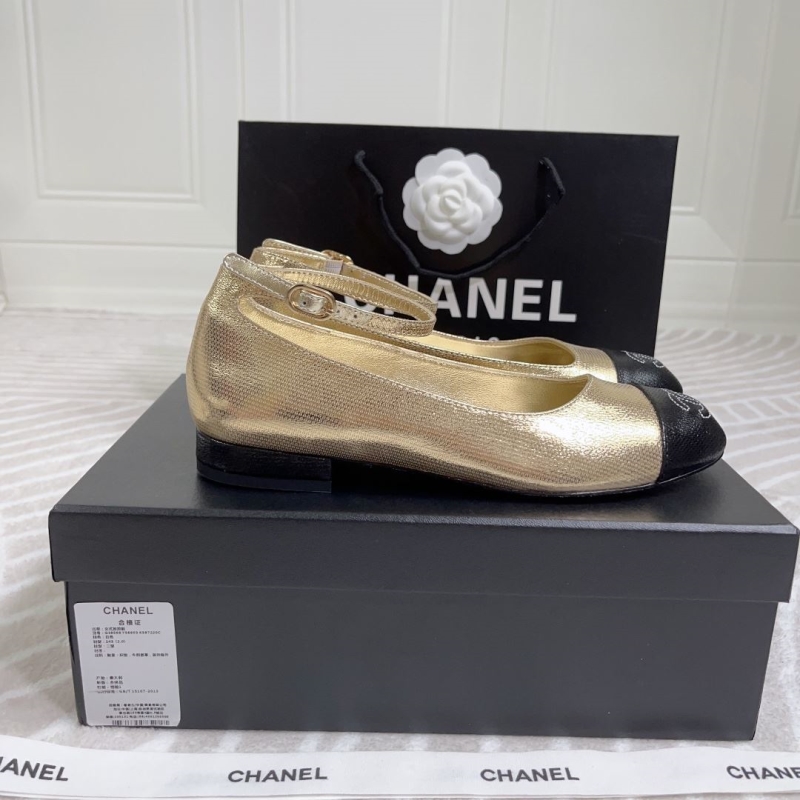 Ch*el leather shoes